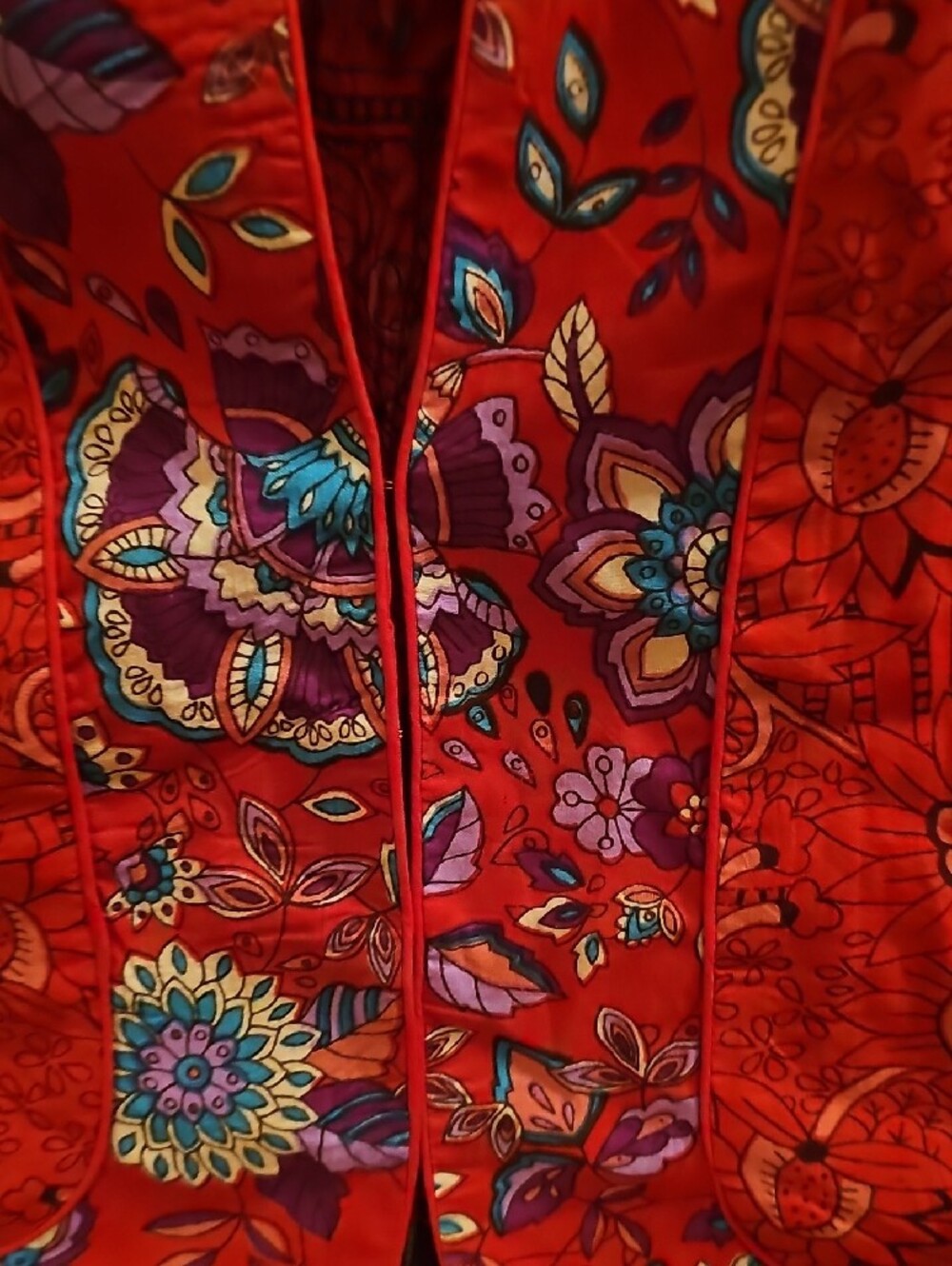 Red Floral Smocked Maxi Skirt - Women Skirt Set - Picture 8 of 11